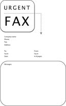 Urgent News Fax Cover Sheet form