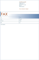 Fax Cover Sheet (Blue Design) form