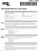 Masshealth Mail/Fax Cover Sheet form