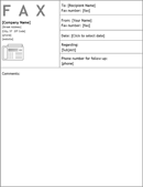 Business Fax Cover Sheet form