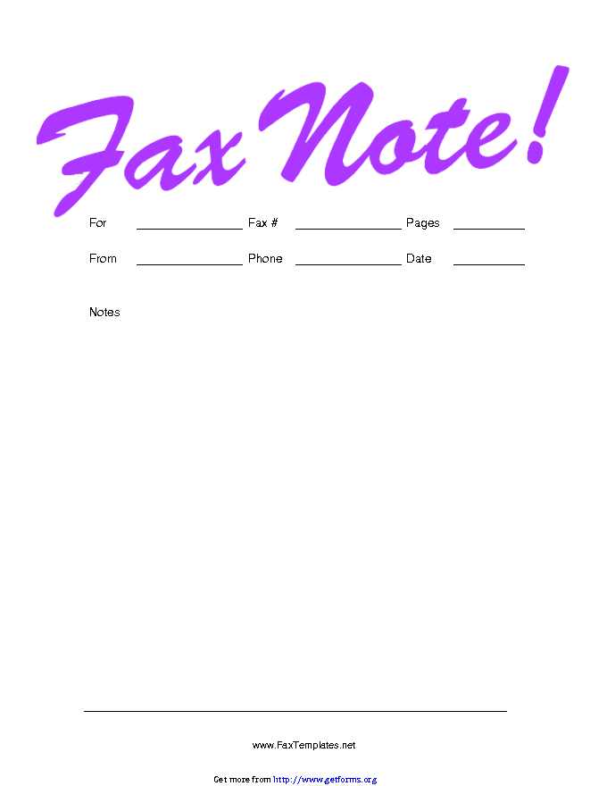 Personal Fax Cover Sheet 2