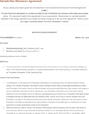 Sample Non-Disclosure Agreement form