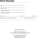 Rent Payment Receipt Template form