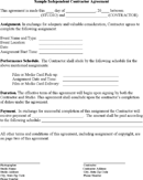 Sample Independent Contractor Agreement 1 form