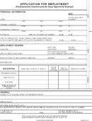 Blank Job Application 1 form
