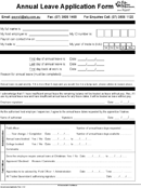 Annual Leave Application Form form
