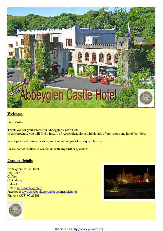 Abbeyglen Castle Hotel Brochure