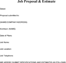 Job Proposal Samples & Estimate form