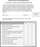 Sample Teacher Recommendation Form form
