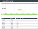 Excel Project Timeline Template Free form