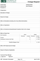 Change Request Template form