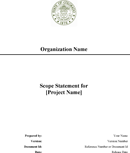 Project Scope Statement form