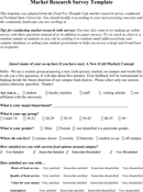 Market Research Survey Sample (For Food) form