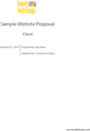 Sample Website Proposal form