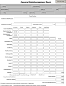 General Reimbursement Form form