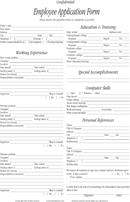 Employee Application Form form
