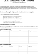 Disaster Recovery Plan Template 1 form