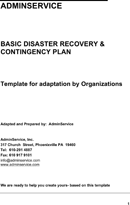 Disaster Recovery Plan Template 3 form