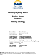 Test Strategy Template 2 form