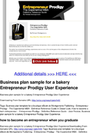 Business Plan Sample for a Bakery form