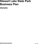 Stewart Lake State Park Business Plan (Sample) form