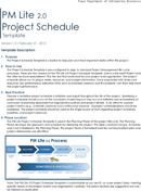 Free Project Schedule Template form