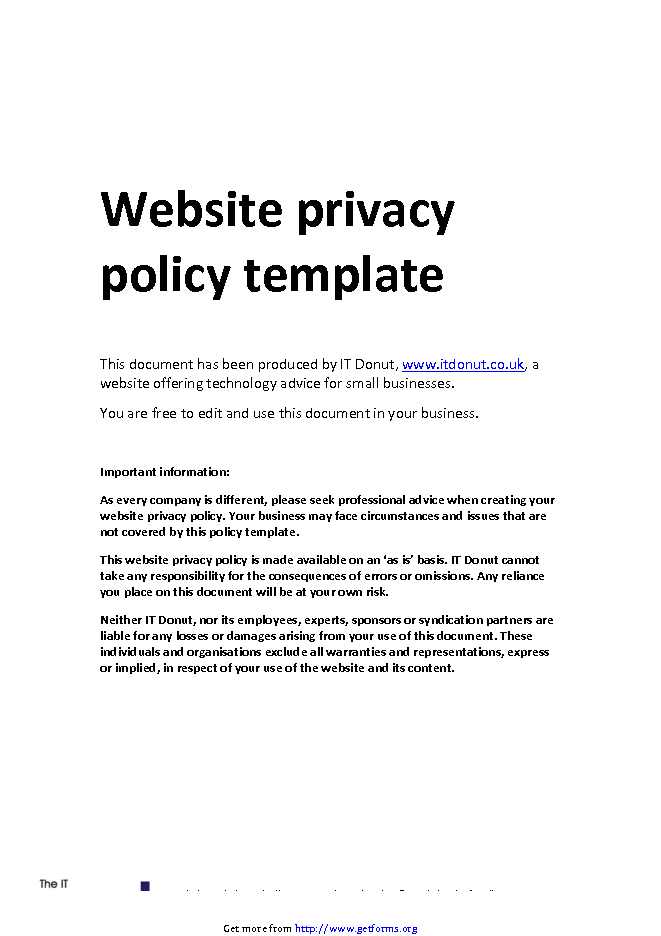 Sample Privacy Policy 2