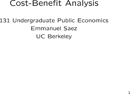 Cost and Benefit Analysis form