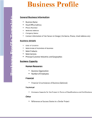 Business Profile Template 2 form