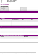 Meeting Minute Agenda Template form