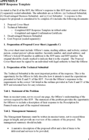 Appendix F RFP Response Template form