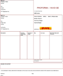 Dhl Proforma Invoice form