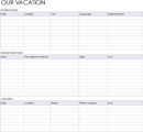 Vacation Tracking Template form