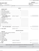Balance Sheet Template Free form