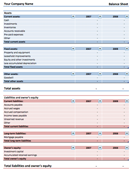 Excel Balance Sheet Template form