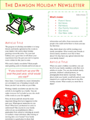 Holiday Newsletter Template 2 form