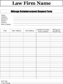 Mileage Reimbursement Request Form form