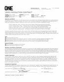 Sample Video Production Contract form