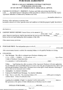 Purchase Agreement form