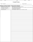Cornell Notes Template 2 form