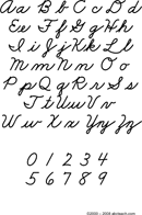 Cursive Letters Chart 3 form