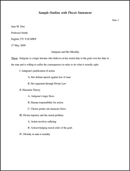 Sample Outline With Thesis Statement form