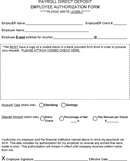 Payroll Direct Deposit Employee Authorization Form form