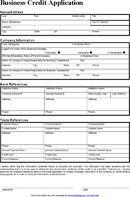 Business Credit Application form