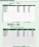 Debt Payoff Calculator Excel form