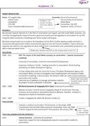 Academic CV form