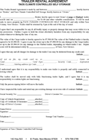 Trailer Rental Contract form