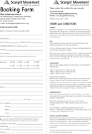 Booking Form 1 form