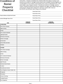 Condition of Rental Property Checklist form