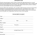Talent Release Form 2 form